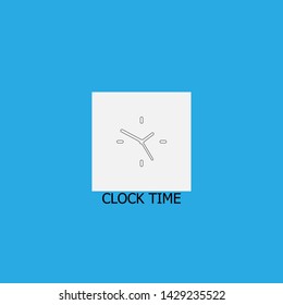 clock time icon sign signifier vector