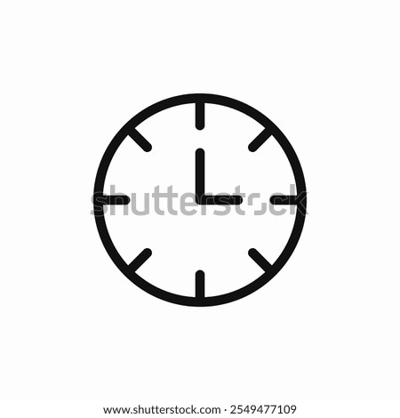 clock time icon sign vector