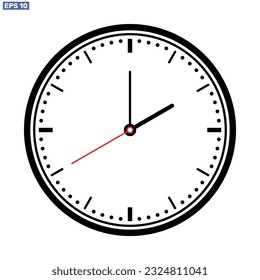 Icono de tiempo de reloj aislado en el diseño de fondo blanco.