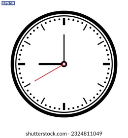 Clock time icon symbol isolated on white background design.