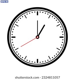 Icono de tiempo de reloj aislado en el diseño de fondo blanco.