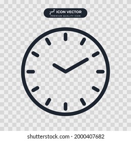 clock time icon symbol template for graphic and web design collection logo vector illustration
