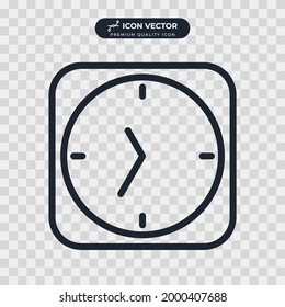 clock time icon symbol template for graphic and web design collection logo vector illustration
