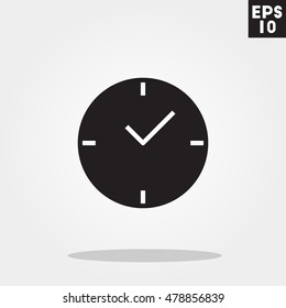 Clock, time icon in trendy flat style isolated on grey background. Clock, time symbol for your design, logo, UI. Vector illustration, EPS10.