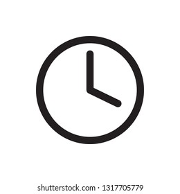 Clock, time icon in trendy outline style design. Vector graphic illustration. Vector file. EPS 10.