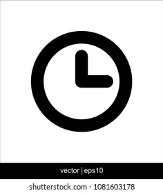 clock time icon vector