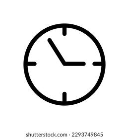 Clock Time Icon Vector Design Illustration on white background..eps