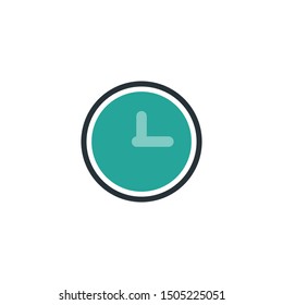 Clock, time icon vector. Flat icon illustration