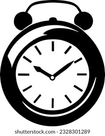 Clock time icon vector graphic illustration