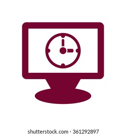 Clock time icon, vector illustration