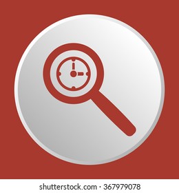 Clock time icon, vector illustration. Flat design style.