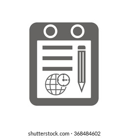 Clock time icon, vector illustration. Flat design style.