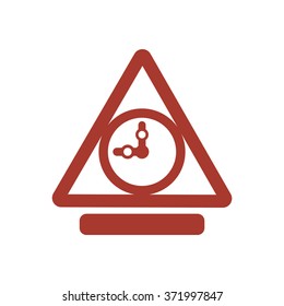  ,clock, time icon, vector illustration. Flat design style