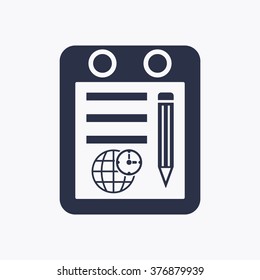 Clock time icon, vector illustration. Flat design  