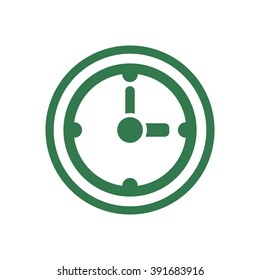 Clock time icon, vector illustration. 