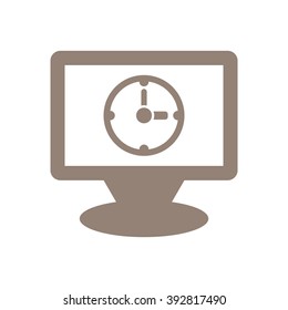 Clock time  icon, vector illustration. Flat design style