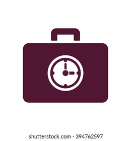 Clock time  icon, vector illustration. Flat design style
