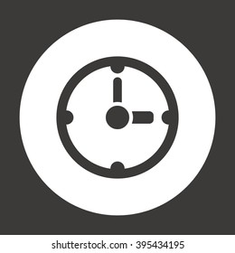 Clock time  icon, vector illustration. Flat design style