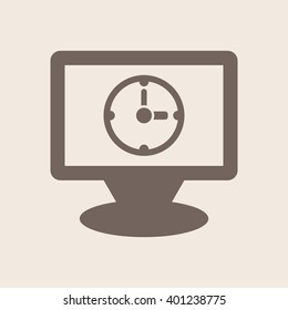 Clock time  icon, vector illustration. Flat design style