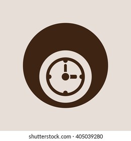 Clock time  icon, vector illustration. Flat design style