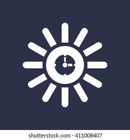 Clock time  icon, vector illustration. Flat design style