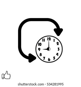 clock time icon, vector illustration EPS 10