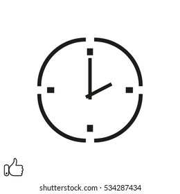 clock time icon, vector illustration EPS 10