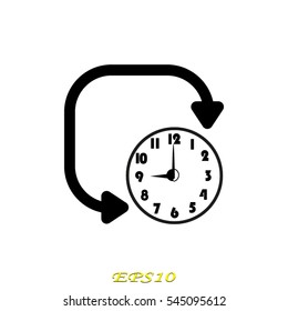 clock, time, icon, vector illustration eps10