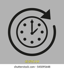 clock, time, icon, vector illustration eps10