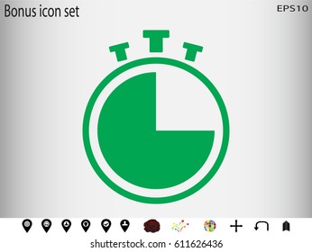 clock, time, icon, vector illustration eps10