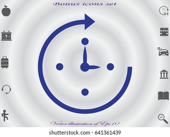 clock, time, icon, vector illustration eps10