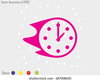 clock, time, icon, vector illustration eps10