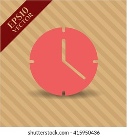 icono de tiempo de reloj vector símbolo de pechos planos jpg aplicación web