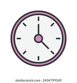 Clock time icon, clock, watch, time, time and date, idle, miscellaneous, furniture and household