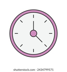 Clock time icon, clock, watch, time, time and date, idle, miscellaneous, furniture and household