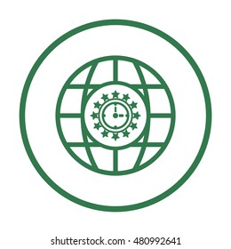 Clock time icon,vector.