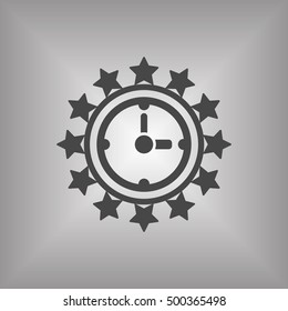Clock time icon,vector.