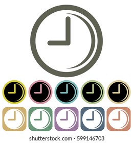 Clock and time icon.Vector illustration

