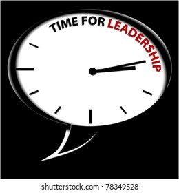 Clock "Time for leadership"