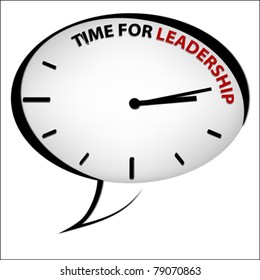 Clock "Time for leadership"