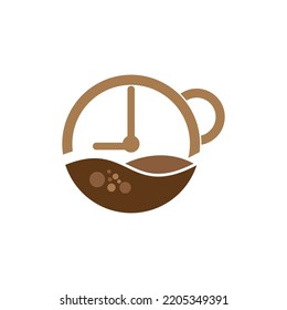 clock time logo icon vector template illustration design