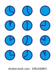 Clock. Time. Minute. Symbol. Round. Vector.