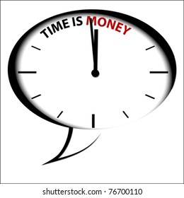 Clock "Time is Money"