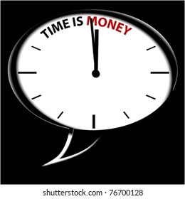 Clock "Time is Money"