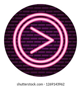 clock time neon brick wall