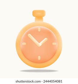 clock, time, or, stopwatch with a keeps turning to know how to manage time 3D vector illustration