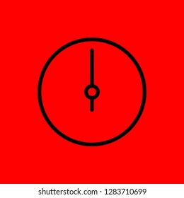 Clock time outline icon