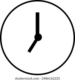 Clock Time Outline Icon Vector