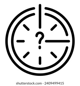 Clock time problem icon outline vector. Bad sleep habit. Patient use substance