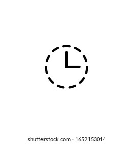 Clock time related icon outline, thin line isolated on white background. Can be used for your website, app, logo. Graphic illustration EPS Vector